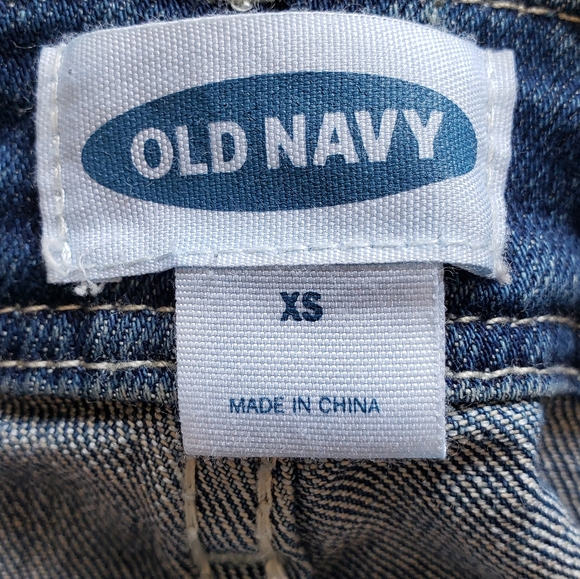 Old Navy Jeans Bib Shorts Size Extra Small - Picture 4 of 7